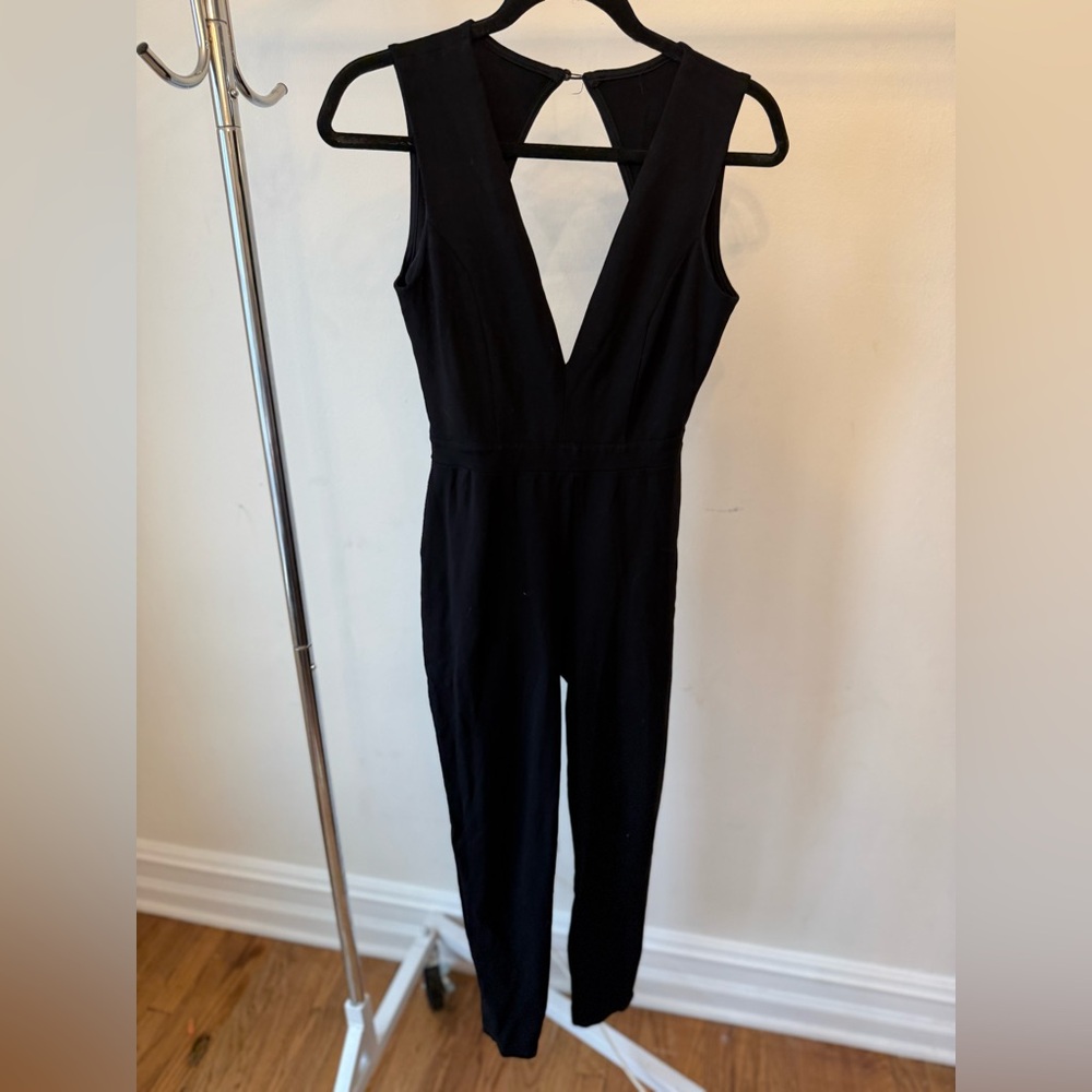 Most Flattering Black Deep V Jumpsuit Ever